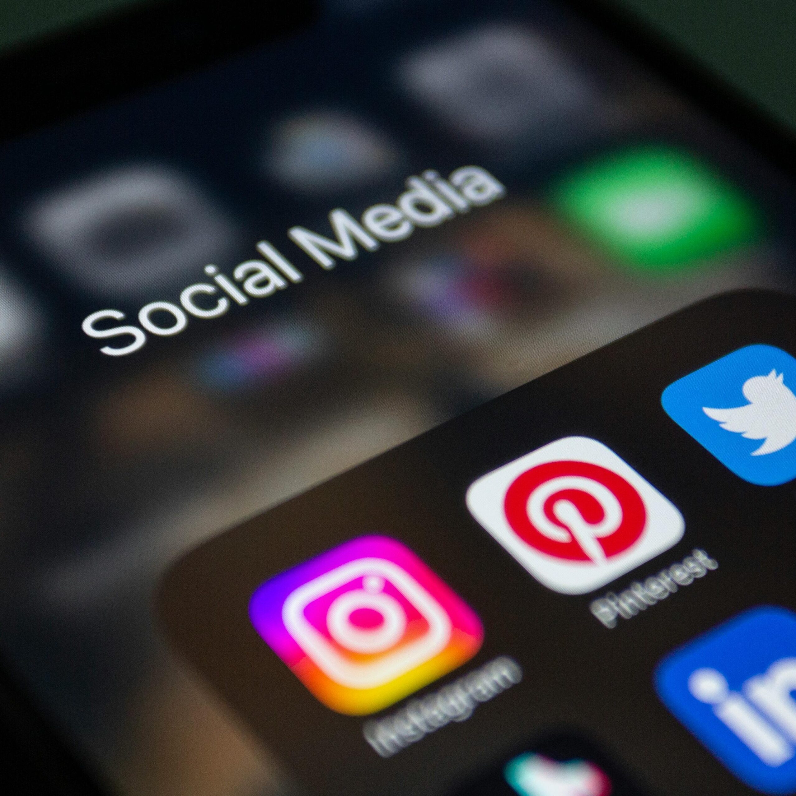 social media with social media icons 